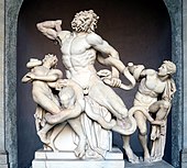 Laocoon și fiii săi; secolul 1 î.Hr. timpuriu; marmură; înălțime: 2,4 m; Muzeele Vaticane (Vatican)