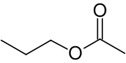 Structuurformule van n-propylacetaat