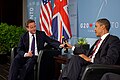 Prime Minister David Cameron and President Barack Obama at the bilateral meeting during the G20 Summit in Toronto, Canada, 2010.