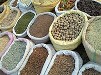 Grains at a market