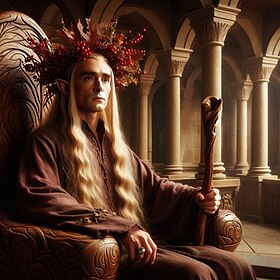 Représentation de Thranduil par DALL-E 3.