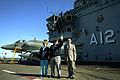 President Lula and the first lady aboard the aircraft carrier NAe São Paulo