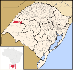 Localização de Maçambará no Rio Grande do Sul