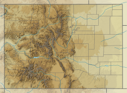 Location of Crater Lake in Colorado, USA.