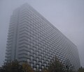 Arabella-Hochhaus im Nebel