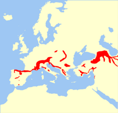 Distribución de Chionomys nivalis.