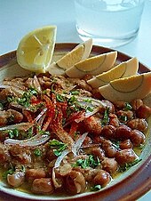 Plate of stewed beans