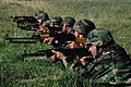 Soldats géorgiens durant un entraînement.