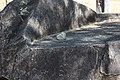 The grinding stone used at the heritage site for grinding tobacco and ground nuts