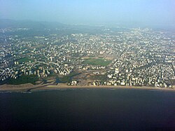 View of Juhu from an aeroplane window