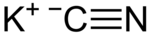 Structuurformule van kaliumcyanide