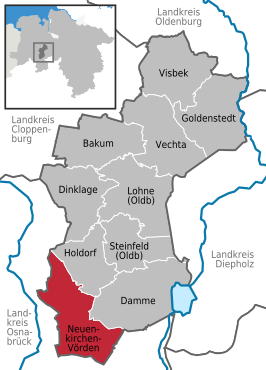 Kaart van Neuenkirchen-Vörden