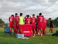 Persiba Bantul ketika berlatih tanding di Lapangan Semail.