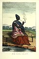 Image 2The Queen of Waalo - Lingeer Ndaté Yalla Mbodj (1810–1860) in her royal dress, seating and smoking a pipe. Credit: Llanta. Lithographer, Abbot P. David Boilat, author of text in his book Esquisses sénégalaises (1853). Source: cote : Gallica, bnf.fr - Réserve DT 549.2 B 67 M Atlas - planche n °5 - Notice n° : FRBNF38495418 - (Illustrations de Esquisses sénégalaises). Uploader to Wiki Commons Patricia.fidi More about Ndaté Yalla Mbodj...