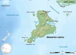 Mapa Stewartova ostrova