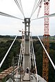 Blick vom Bogen Richtung Pfeiler Talbrücke Froschgrundsee (September 2008)