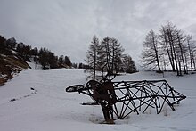 Vestige du téléski du Pré du Géant