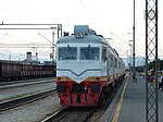 ŽS series 412/416 EMU of ŽPCG in new livery in Podgorica station.