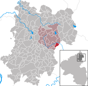 Poziția Berzhahn pe harta districtului Westerwaldkreis