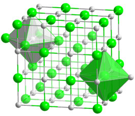 Molecuulmodel van kaliumhydride