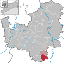 Tidigare läge av kommunen Narsdorf i Landkreis Leipzig