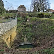 La fosse de l'Œil de bœuf en basses eaux.