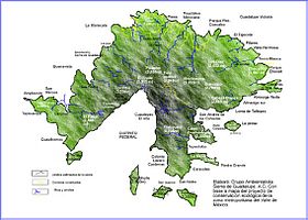 Carte de la Sierra de Guadalupe.