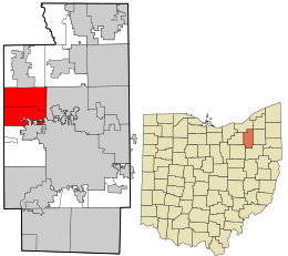 Location in Summit County and the state of Ohio.