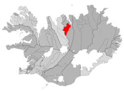 Location of the former Municipality of Hörgárbyggð