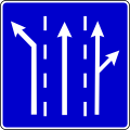 Use of lanes at an intersection