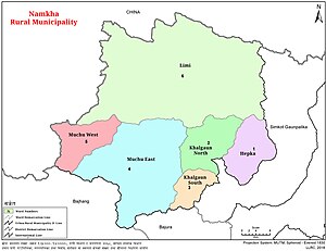 Divisional map of Namkha RM