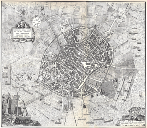 Mappa di Milano del 1156