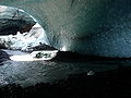 Interno di una caverna di ghiaccio al Kverkfjöll