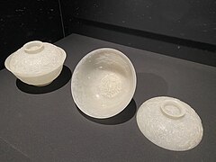 19th-century gaiwans carved from nephrite jade