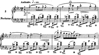 Premières mesures du Nocturne Op.9 n°2.