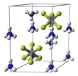 Ball-and-stick model for a unit cell.