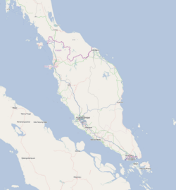 Kuala Terengganu trên bản đồ Peninsula Malaysia