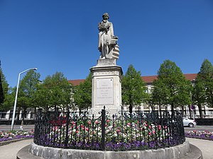 Jean Jegou, Monument au marquis Jouffroy d'Abbans, 1946, Besançon, promenade de l'Helvétie.