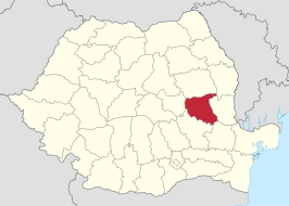 Locatie van district Vrancea in Roemenië