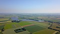 Luftansicht 2018 mit Solarpark auf dem Gelände von zwei der drei ehemaligen Senderwände