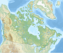 Map showing the location of Bow Glacier