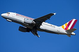 Een Airbus A319 van Germanwings