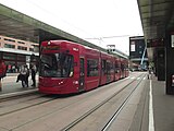 インスブルック中央駅電停（Hauptbahnhof） （2014年撮影）