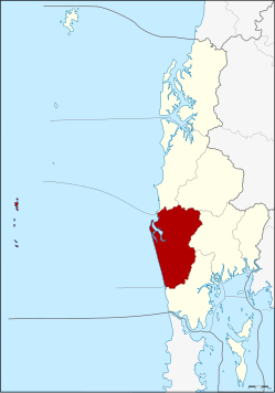 Thai Mueang-distriktets placering i provinsen