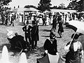 Racegoers in morning dress at Royal Ascot, England, before World War I