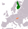 Location map for Finland and Slovakia.