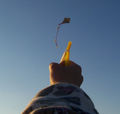 Eddy, Cross, Malay or Diamond toy kite with tail