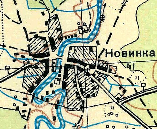 План деревни Новинка. 1931 год