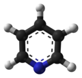 Kugle-og-pind-model af pyridin