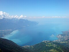 Le Léman vu des Rochers de Naye